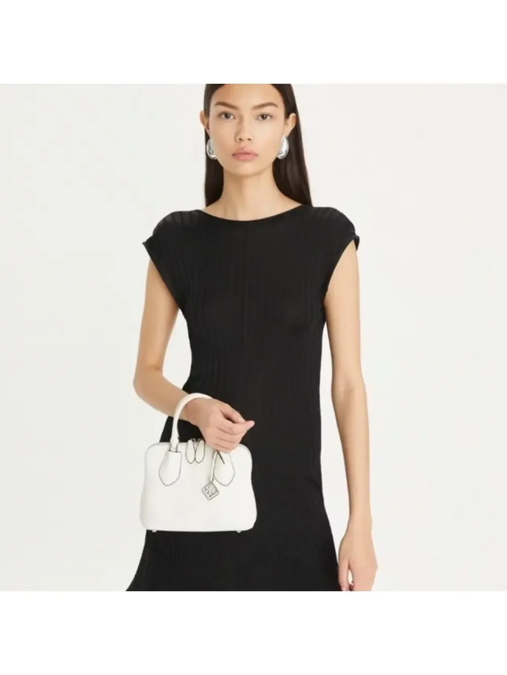 Tory Burch Mini Swing Satchel Leather Bag NWT White
